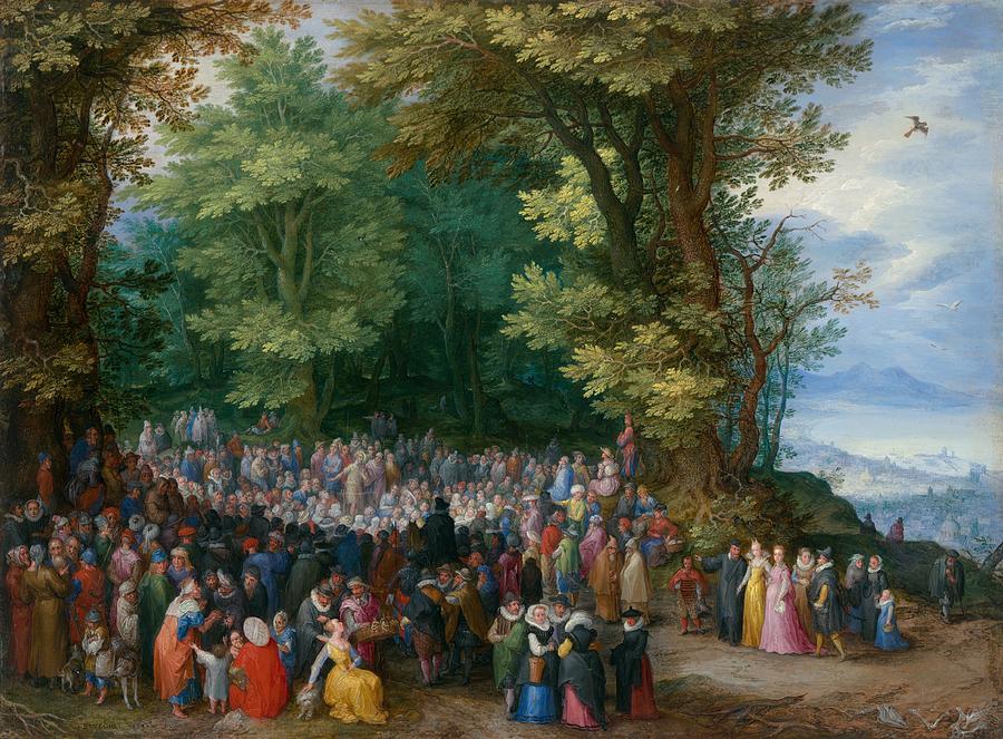 900x663 The Sermon On The Mount Painting By Jan Brueghel The Elder - Sermon On The Mount Painting