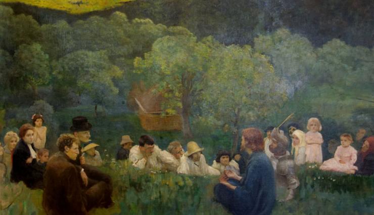 740x425 The Sermon On The Mount - Sermon On The Mount Painting