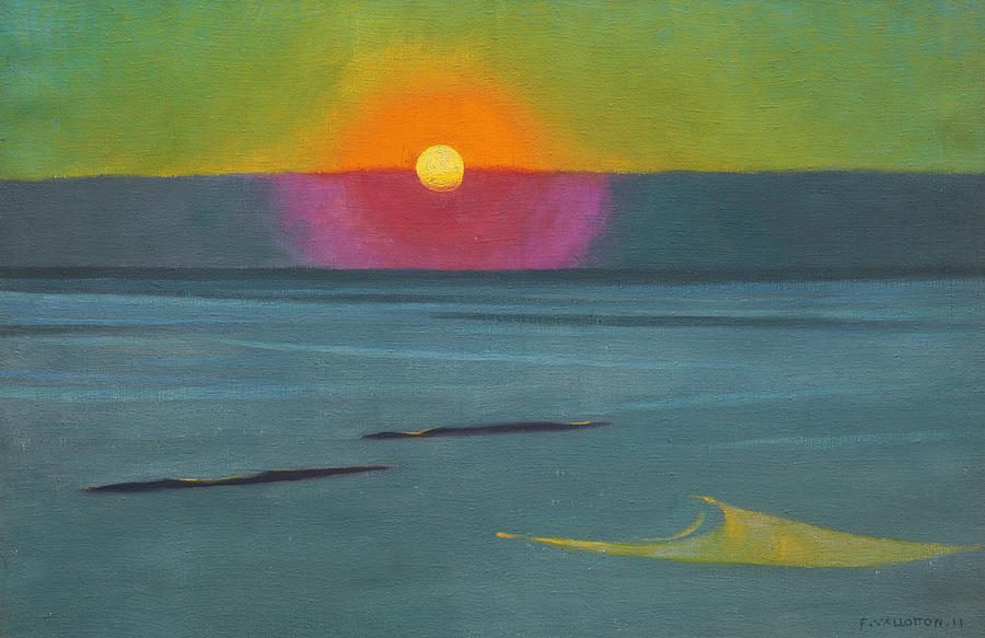 900x583 Setting Sun In The Mist Painting By Felix Vallotton - Setting Sun Painting