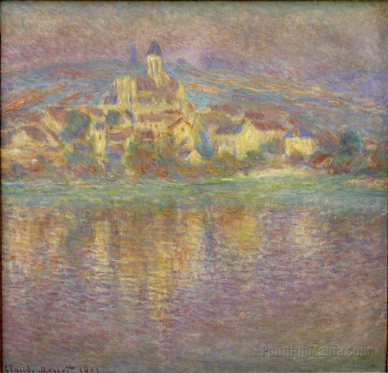 1280x1229 Vetheuil, Setting Sun - Setting Sun Painting