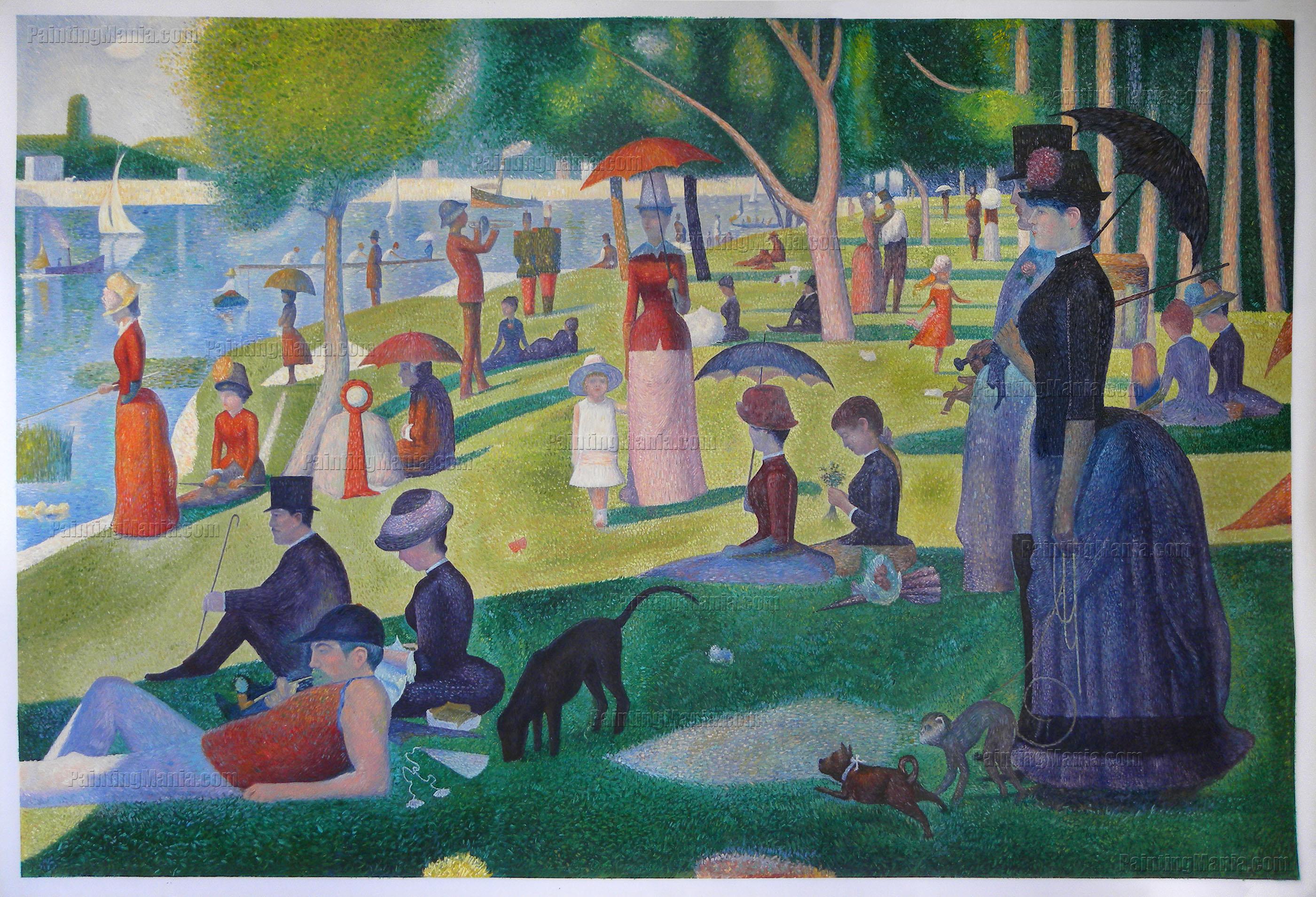 2800x1909 A Sunday Afternoon On The Island Of La Grande Jatte - Seurat Painting