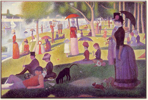 513x347 Pointillism Seurat's Grande Jatte And Circus - Seurat Painting