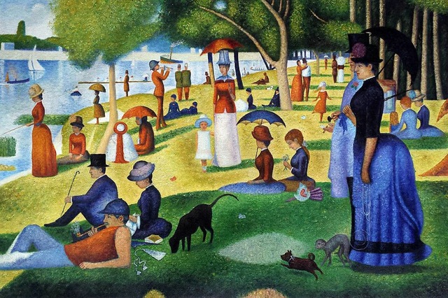 640x426 Modern Painting Sunday Afternoon On The Island Of La Grande Jatte - Seurat Painting