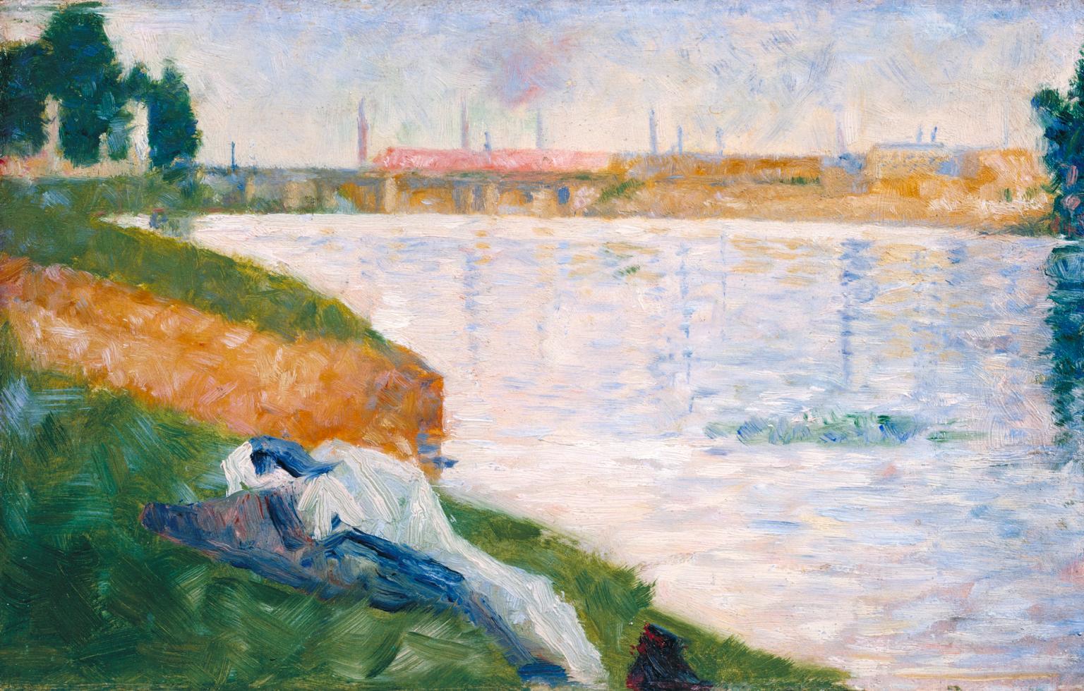 1536x980 Clothes On The Grass', Georges Seurat, 1883 Tate - Seurat Painting