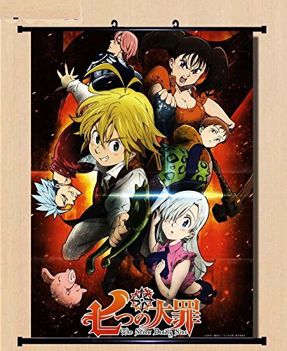 409x500 Home Decor Anime The Seven Deadly Sin Wall Scroll - Seven Deadly Sins Painting