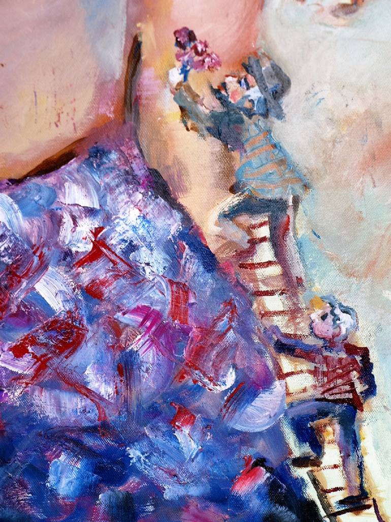 770x1027 Saatchi Art Sleeping Beauty And The Seven Dwarfs ) Painting By - Seven Dwarfs Painting