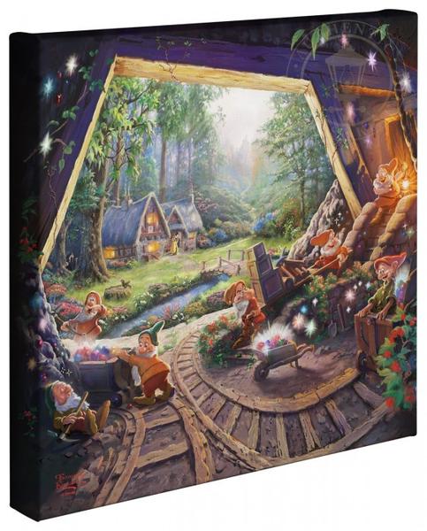 483x600 Thomas Kinkade Snow White And The Seven Dwarfs Open Edition 14 - Seven Dwarfs Painting