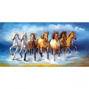 300x300 Paintings - Seven Horses Painting