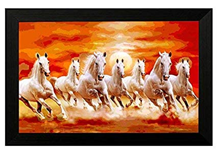 425x303 Pintura Seven Running Horses - Seven Horses Painting