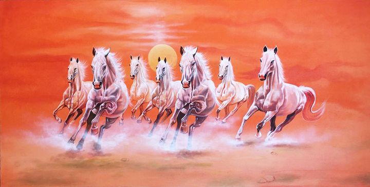 720x365 Seven Horse Painting - Seven Horses Painting