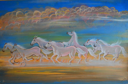 499x326 Seven Horse Painting - Seven Horses Painting