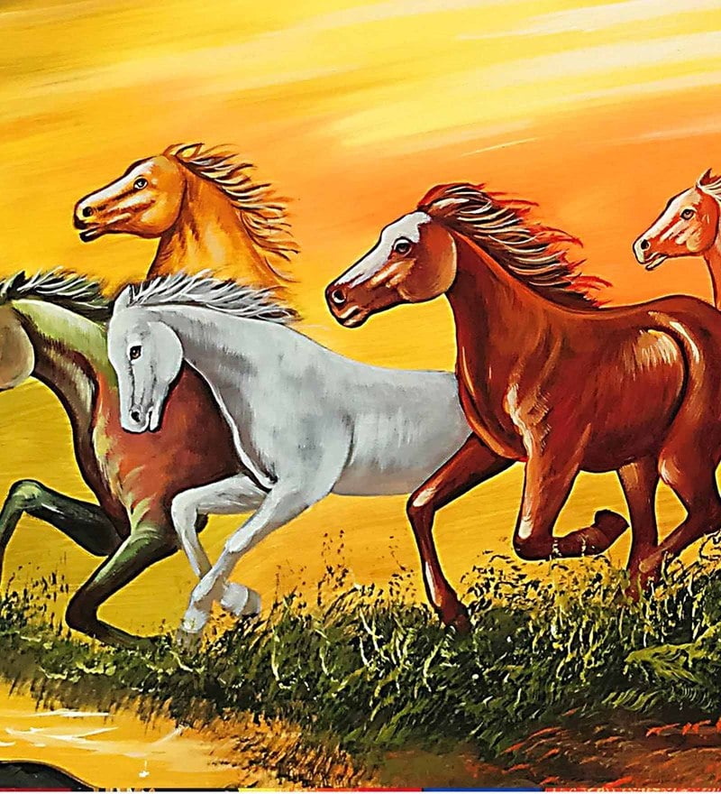 Seven Horses Painting at PaintingValley.com | Explore collection of ...