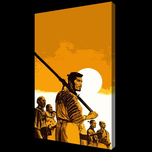 500x500 Seven Samurai Pop Art Style Oil Painting 28x16 Wall Fu, Canvas Art - Seven Samurai Wall Painting