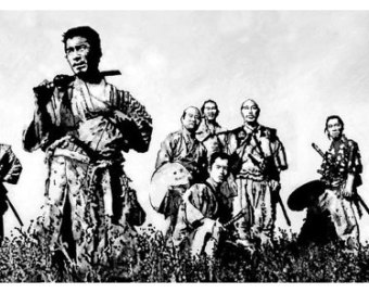340x270 Seven Samurai Art Etsy - Seven Samurai Wall Painting