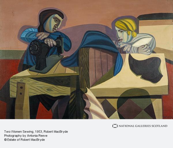 600x513 Two Women Sewing National Galleries Of Scotland - Sewing Painting