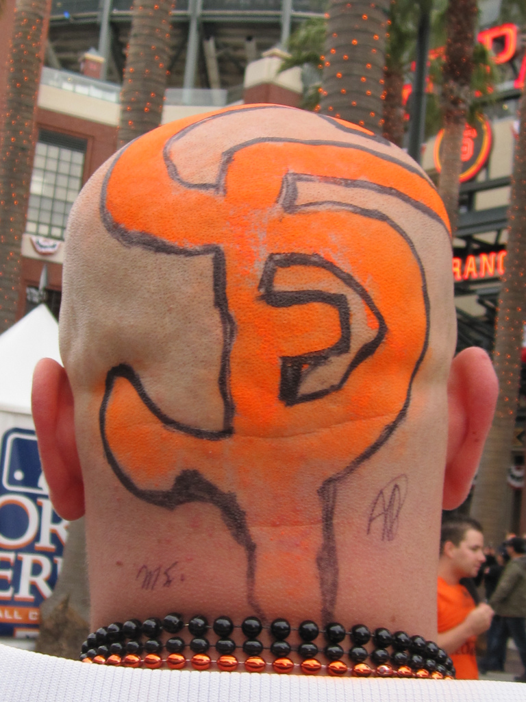 768x1024 Sf Giants Fan Body Paint - Sf Giants Painting