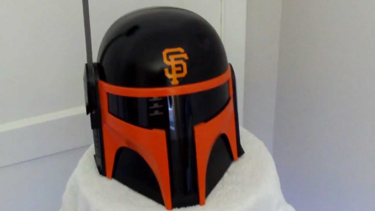 1280x720 Boba Fett Helmet - Sf Giants Painting