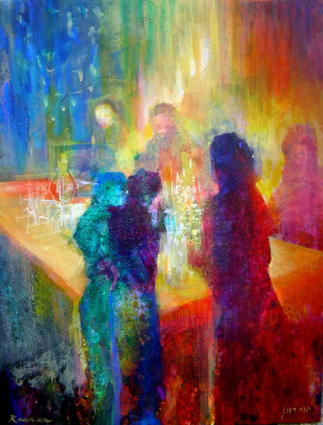 465x611 Shabbat Family Lighting - Shabbat Painting