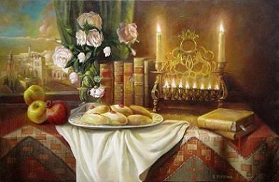 391x256 Jewish Paintings Shabbat - Shabbat Painting