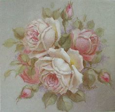 236x229 Pin By Iren Potyondi On Printable Papers Decoupage - Shabby Chic Roses Painting