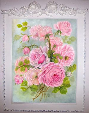 300x378 Pin By Shilpa Limje On Sketches Decoupage, Decoupage - Shabby Chic Roses Painting