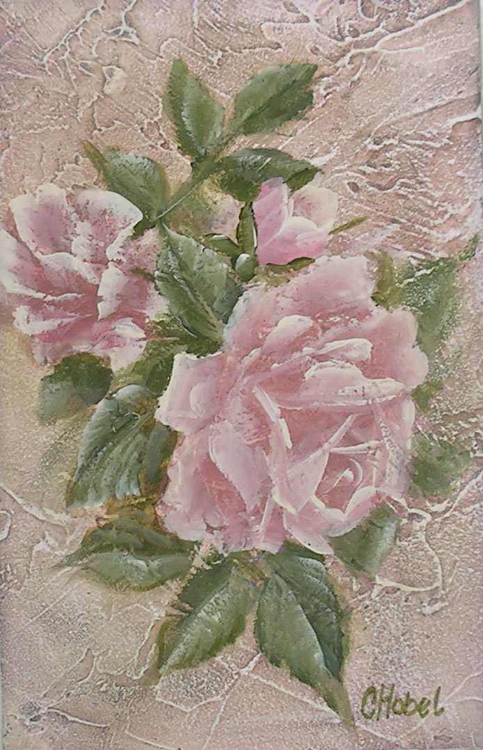 694x1078 Romantic Country And Rose Paintings - Shabby Chic Roses Painting