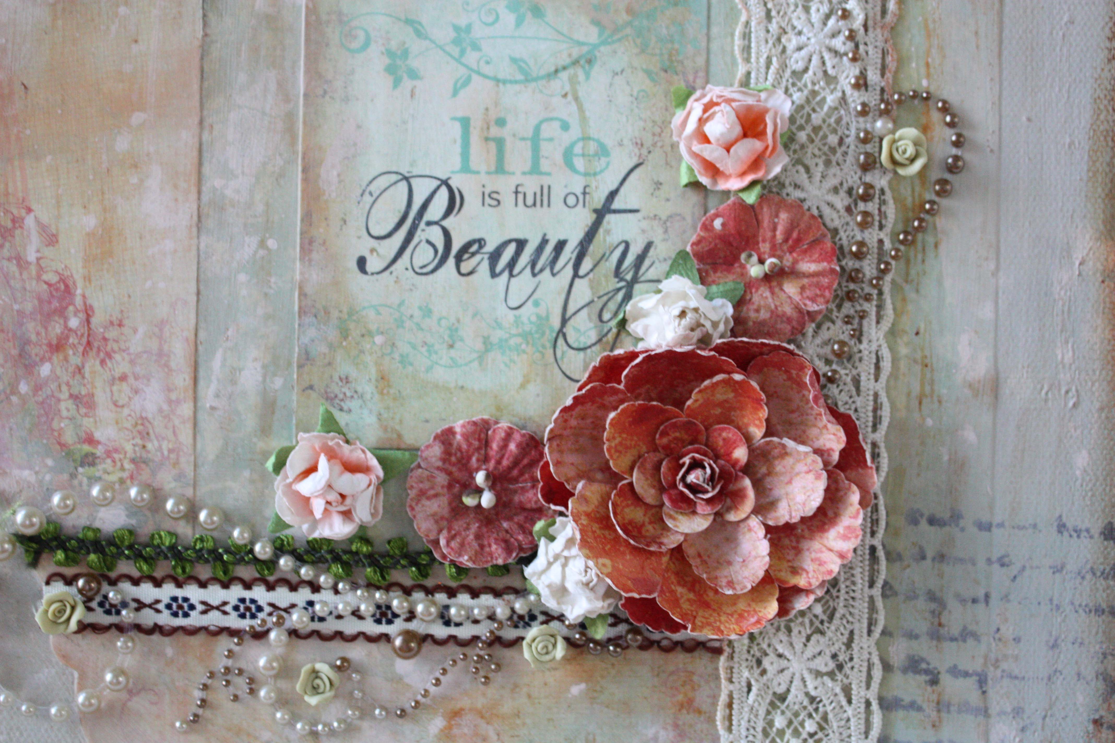 4272x2848 Shabby Chic Painting Melissa Samuels - Shabby Chic Roses Painting