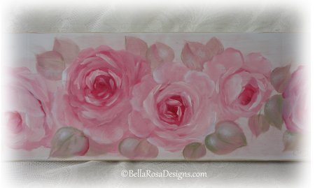 450x269 Romantic Victorian Cottage Amp Shabby Chic Hand Painted Roses - Shabby Chic Roses Painting