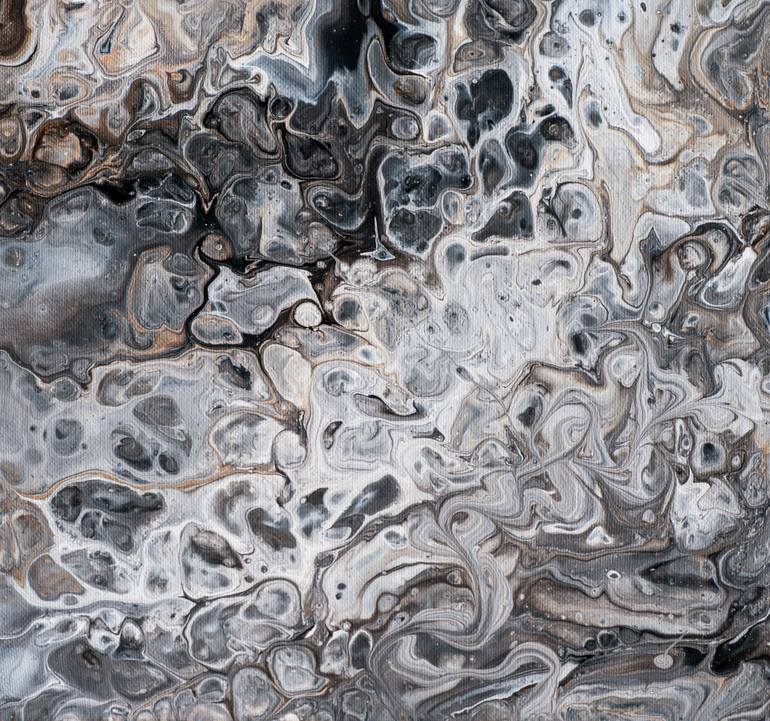 770x721 Saatchi Art Fifty Shades Of Grey. Abstract Fluid Acrylic Painting - Shades Of Grey Painting