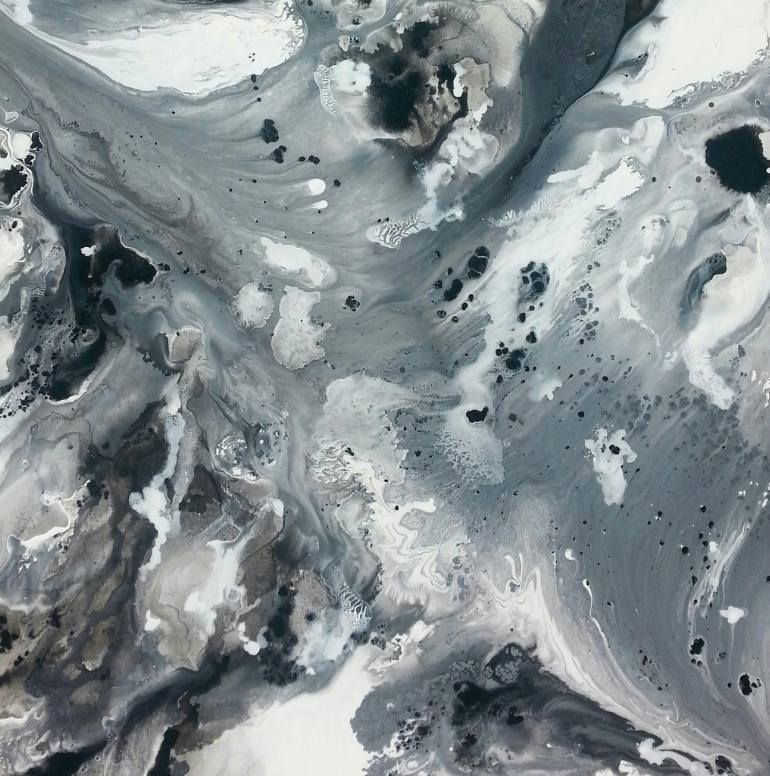 770x776 Saatchi Art Seascape In Shades Of Grey Painting By Andrea Edwards - Shades Of Grey Painting