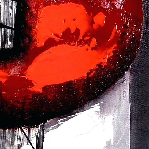 487x487 Shades Of Red Painting Black White Red - Shades Of Red Painting