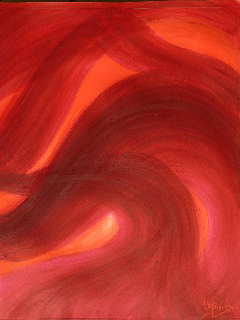 768x1024 Painting Shades Of Red Acrylic Painting Anja Meeldijk - Shades Of Red Painting