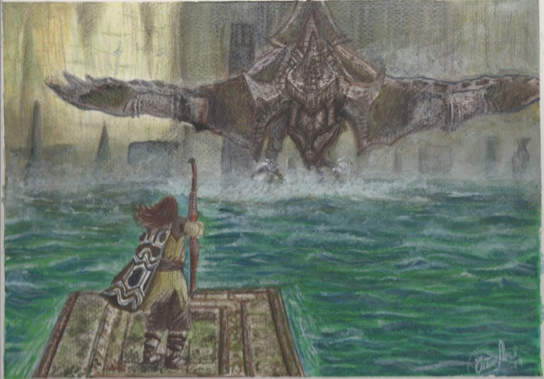 1071x746 Fan Art Shadow Of The Colossus + Yt Timelapse. By Thescourger91 - Shadow Of The Colossus Painting