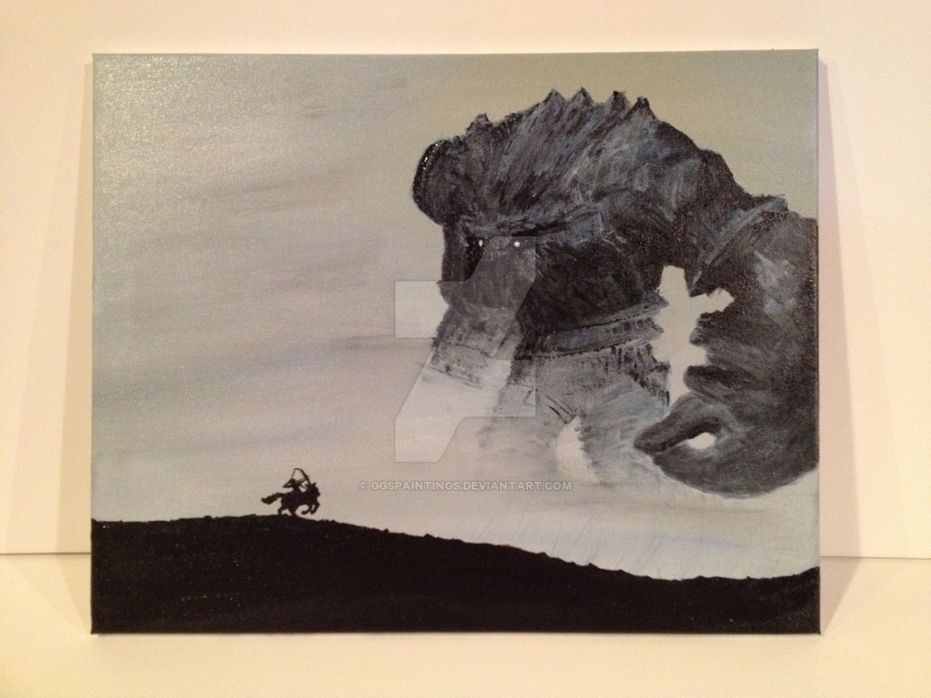 1024x768 Gg Shadow Of The Colossus Fan Art By Ggspaintings - Shadow Of The Colossus Painting
