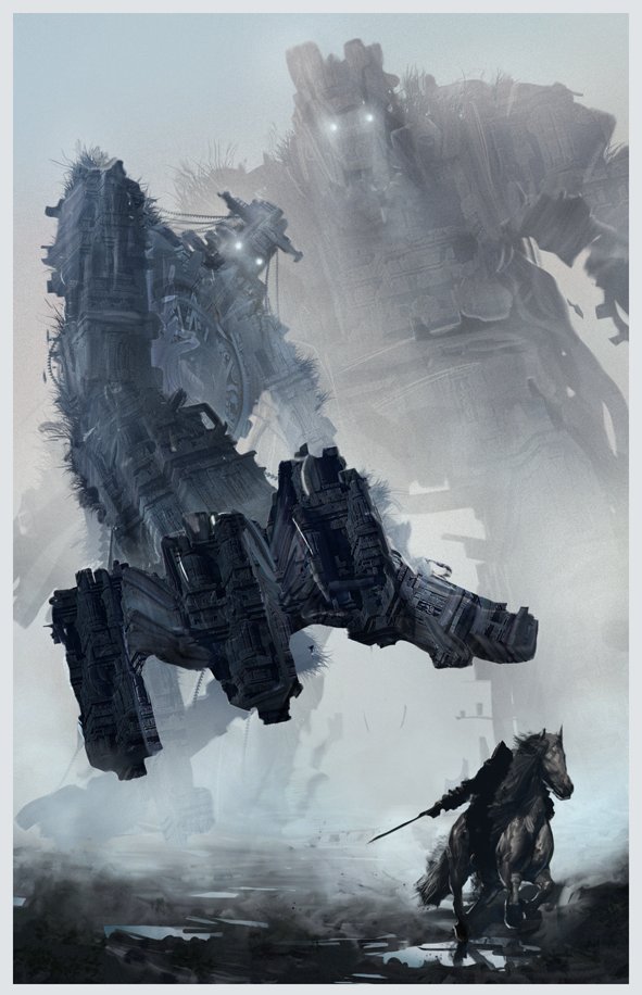 591x916 Gediminas Skyrius - Shadow Of The Colossus Painting