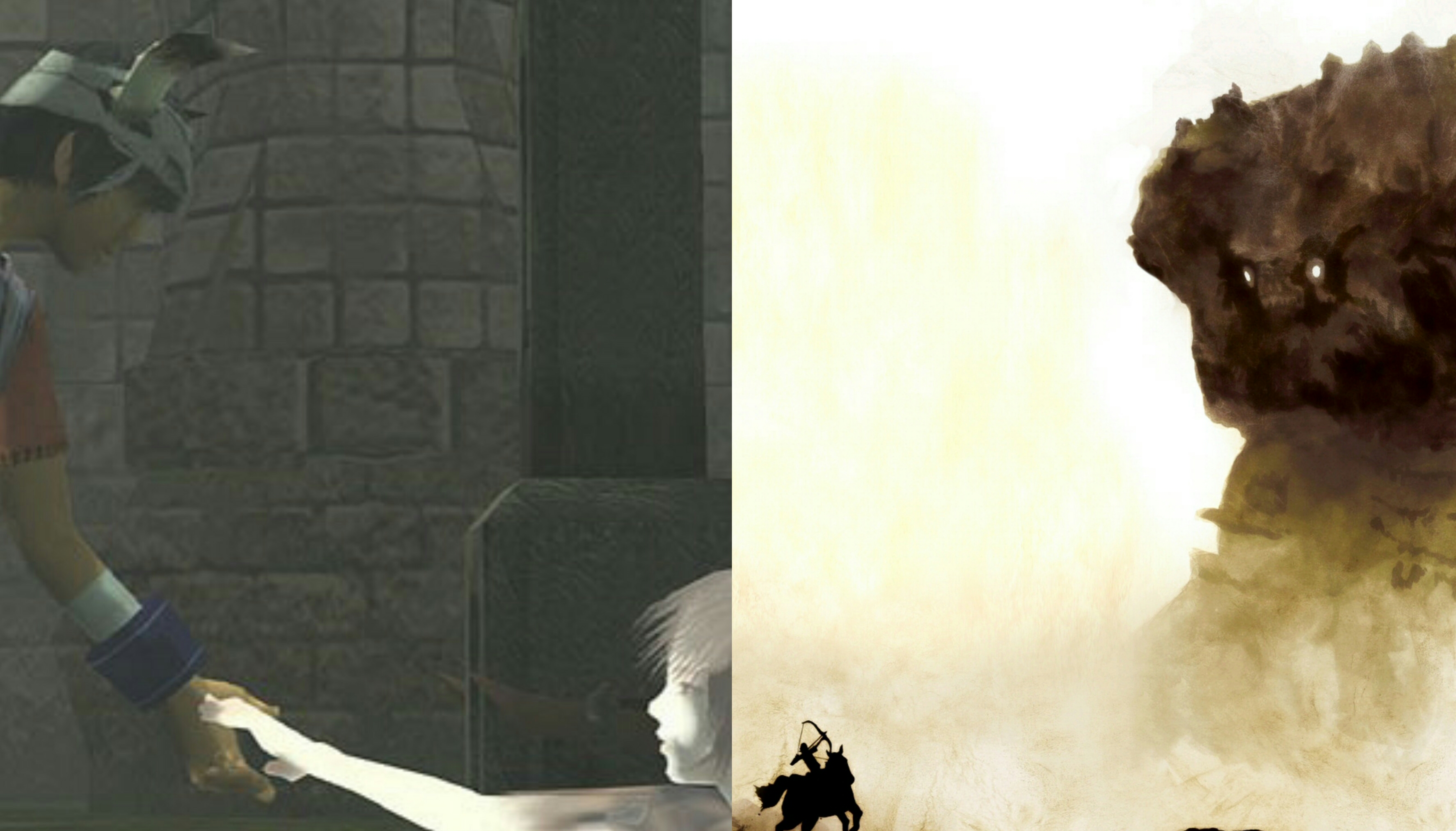 3548x2026 Ico And Shadow Of The Colossus Receiving Museum Quality Painting - Shadow Of The Colossus Painting