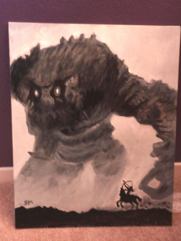 768x1024 A Shadow Of The Colossus Oil Painting I Did A Few Years Back - Shadow Of The Colossus Painting