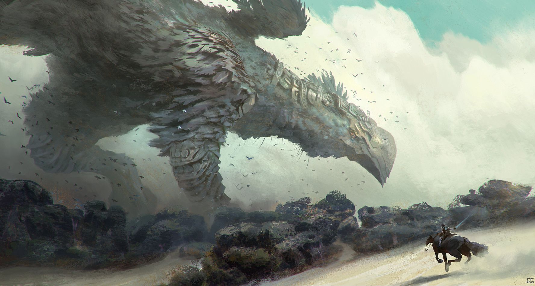 1776x950 Artstation - Shadow Of The Colossus Painting