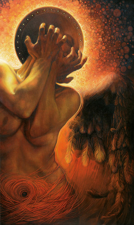 535x900 Im In The Shadow Of You Painting By Graszka Paulska - Shadow Painting