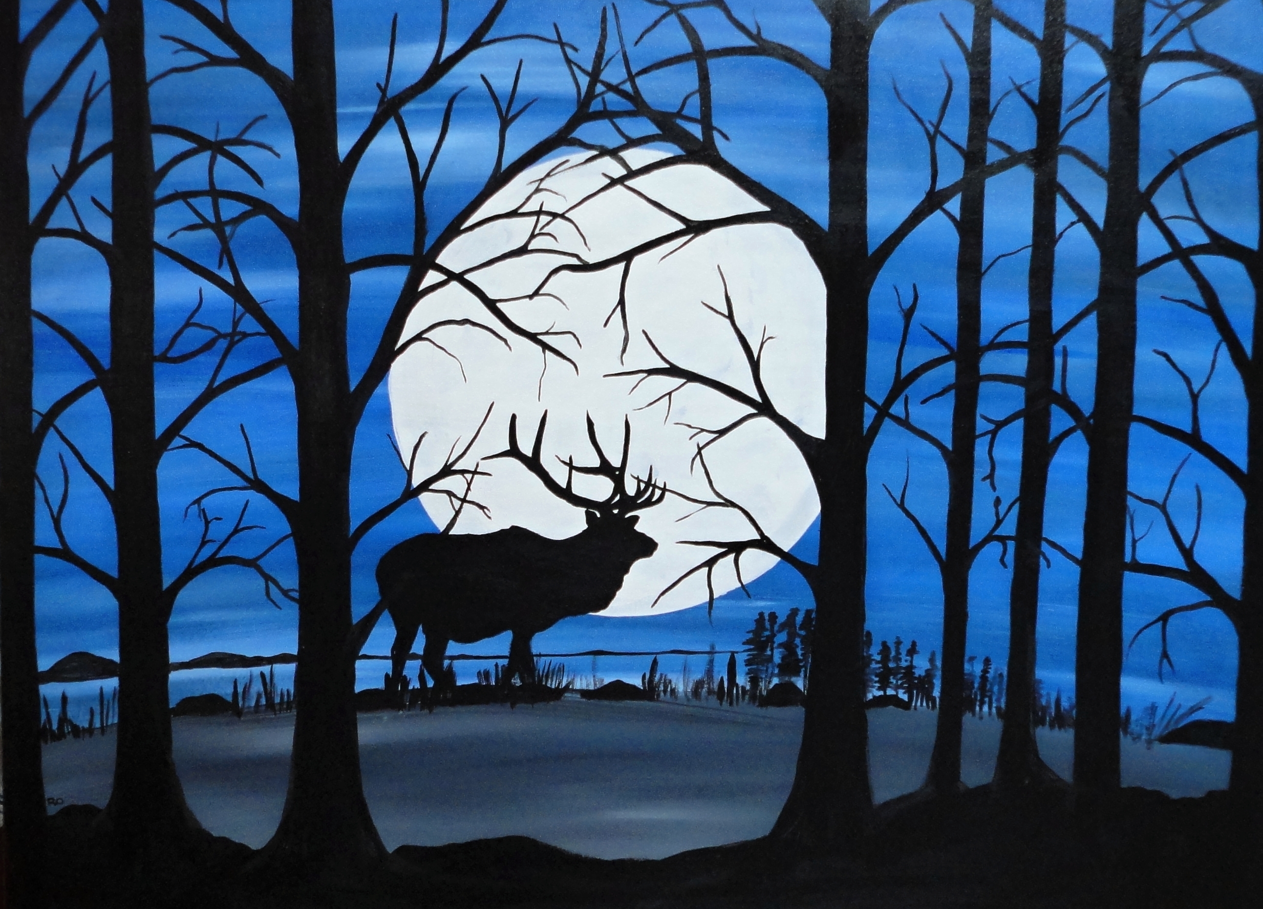 2585x1860 Paintings For Sale Cast A Shadow Acrylic Painting By Rachel - Shadow Painting