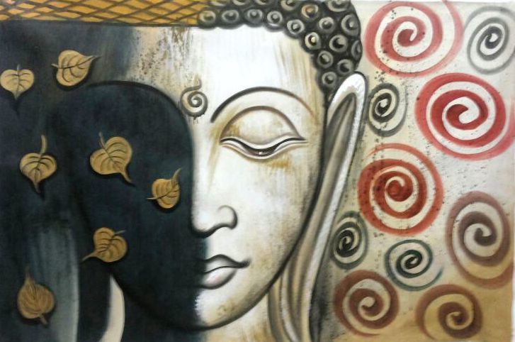 727x482 Buddha Shadow - Shadow Painting