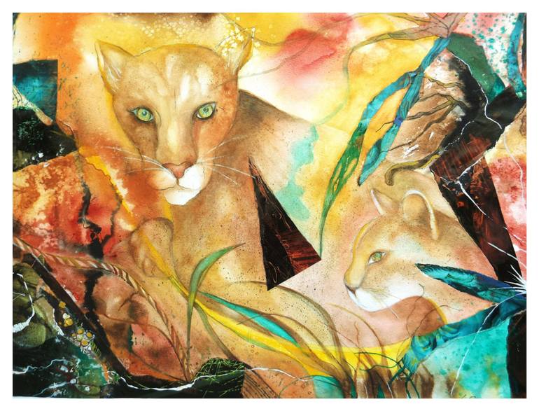 770x587 Saatchi Art The Florida Panther Painting By Elisabeth Shaffer - Shaffer Painting