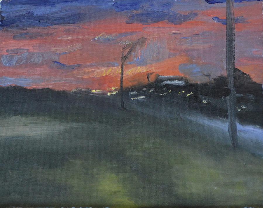 900x712 Street Light Painting By Sylvia J Shaffer - Shaffer Painting
