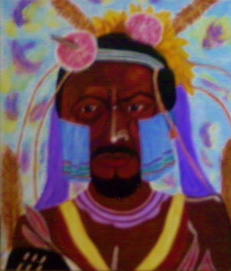 769x900 Shaka Zulu Painting By Annette Stovall - Shaka Zulu Painting
