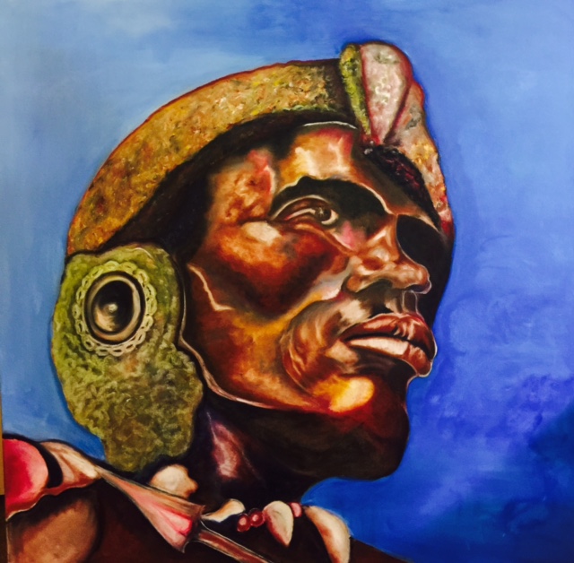 640x628 Shaka Zulu By Ebony Thompson October Gallery - Shaka Zulu Painting