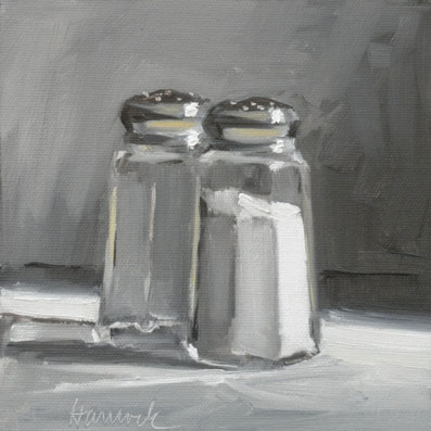 397x397 Gretchen Hancock's Paintings Two Shakers On Gray - Shaker Painting