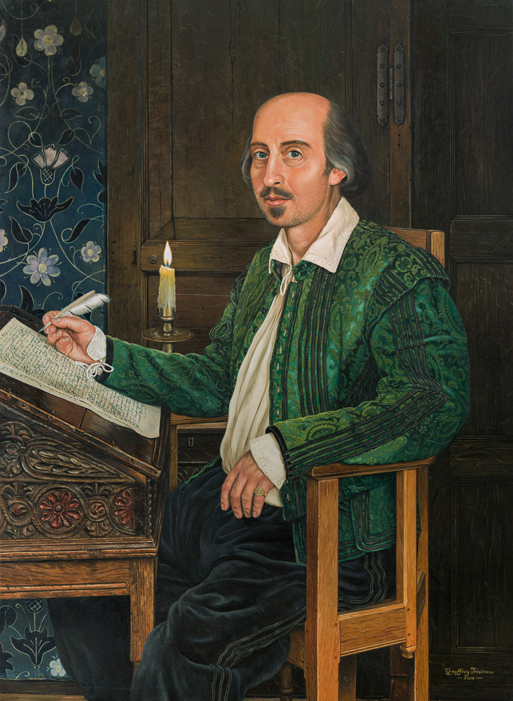 732x1000 New Portrait Of Shakespeare Unveiled - Shakespeare Painting