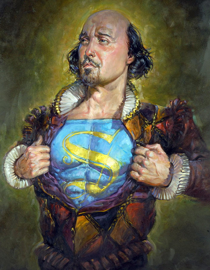 700x900 Super Shakespeare Painting By Mathew Mcfarren - Shakespeare Painting