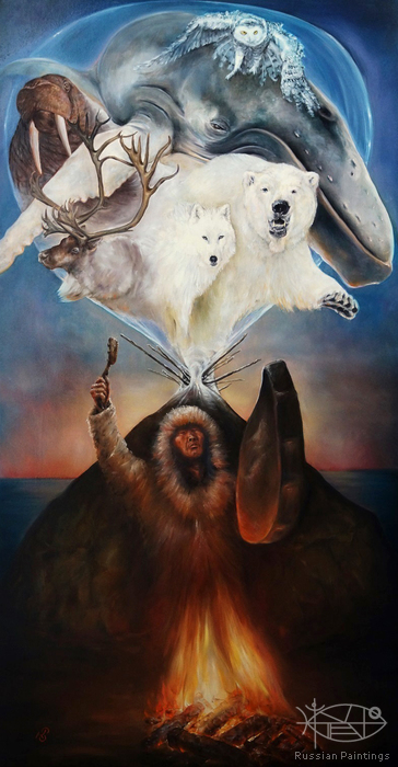 364x700 Russian Paintings Gallery - Shaman Painting