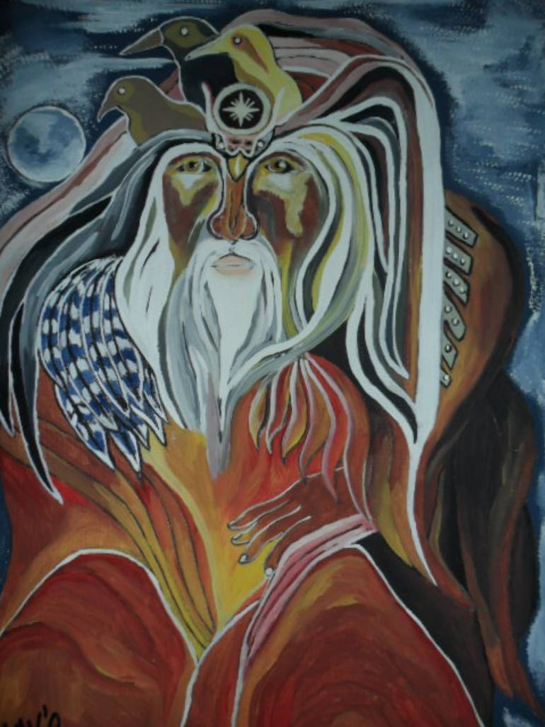 770x1027 Saatchi Art Shaman Painting By Mario Brunet - Shaman Painting